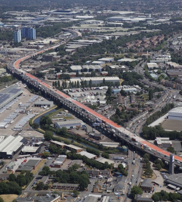 Waterproofing in progress on Oldbury Viaduct
