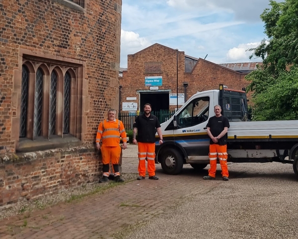 Operatives delivering donation