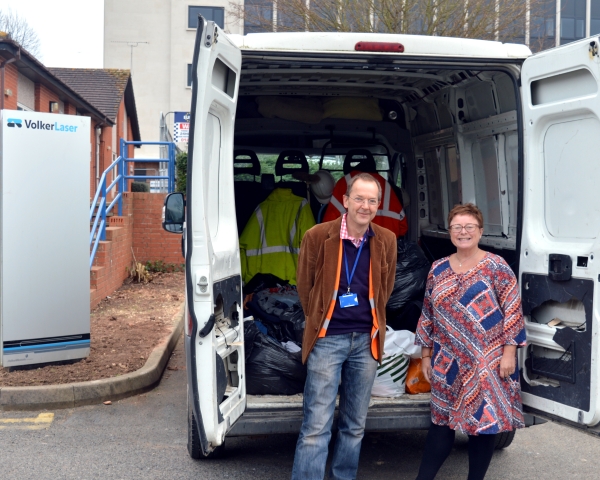 Supporting St Richard's Hospice with a clothing bank appeal.JPG