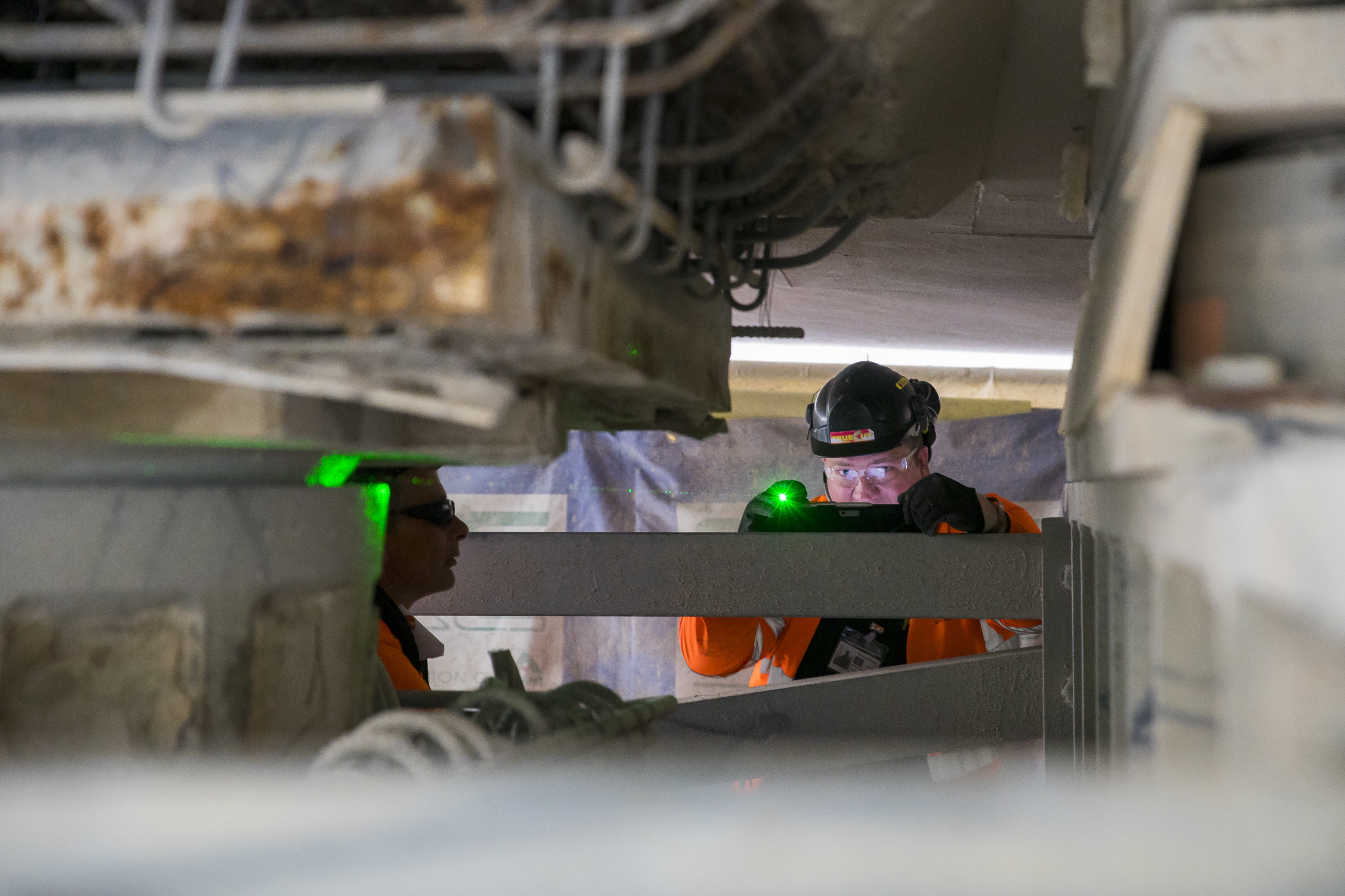 Bearing inspection works on East Cliff